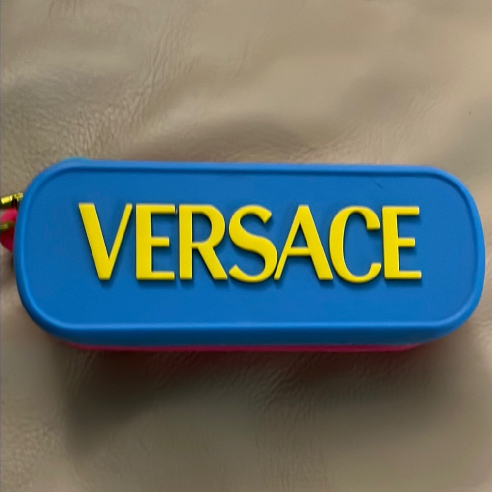 Versace Blue and Yellow Sunglasses Case
